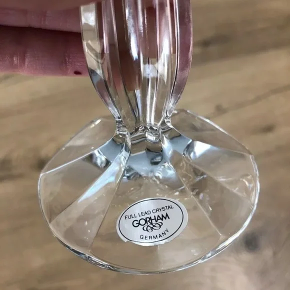 GORHAM‎ CRYSTAL TULIP CANDLESTICKS CANDLE HOLDERS. - Picture 3 of 7